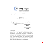 Research Progress in Health: Supporting Mental Well-being of Individuals through Projects example document template 