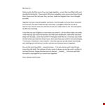 Sweet Anniversary Love Letters example document template 