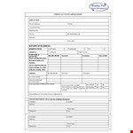 Easy Company Credit Application Form - Apply for Credit Today example document template