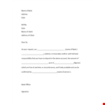 Generate a Proof of Funds Letter Template for Your Client - Address Included example document template 