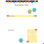 Preschool Newsletter Template for Effective Communication with Parents example document template 