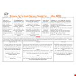 Preschool Newsletter Template for Children - Create Engaging Newsletters for Preschool and Nursery example document template 