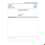 Create a Strong Subcontractor Agreement for Your Project - example document template