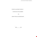 Trust Agreement Template | Create a Company Trust with a Trustee example document template 