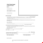 Illinois Quit Claim Deed Template - Print, State example document template 