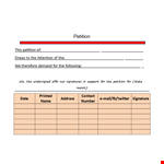 Create a Powerful Petition with Our Attention-Grabbing Petition Template example document template
