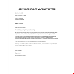 Cover letter for job example document template