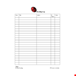 Reading Log Template for Effective Parent-Child Communication & Reporting example document template