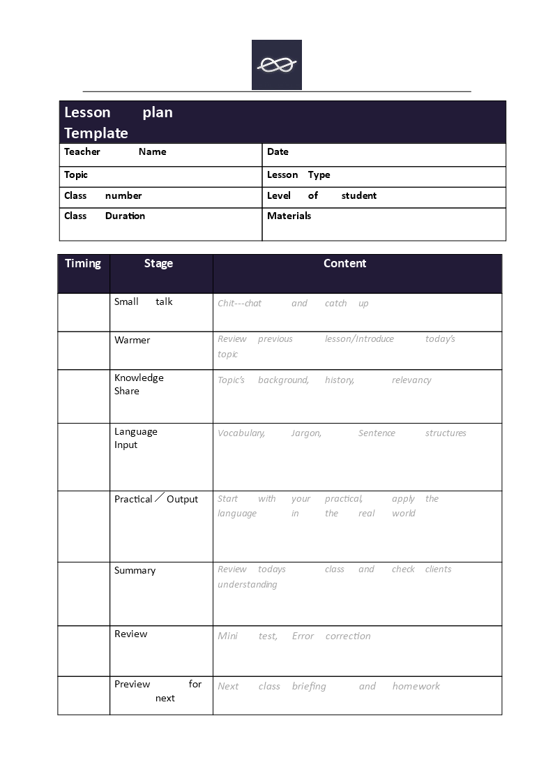 Effective Lesson Plan Template for Any Class - Easily Review Topics ...