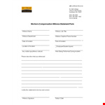 Office Incident: Witness Statement Form example document template