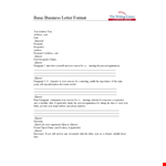 Sample Formal Business Letter Template | Free Download example document template