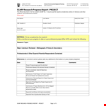 Research Progress Report Template example document template 