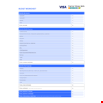 Home Improvement Budget Worksheet example document template