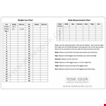 Weight Loss Measurement Charts example document template 