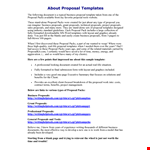 Small Business Proposal Template example document template