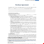 Get a Professional Purchase Agreement Template for Your Business example document template