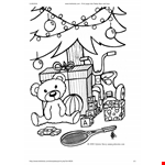 Printable Christmas Gift Coloring Page - HelloKids example document template 