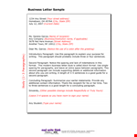 Create a Formal Business Letter: Tips, Samples, and Examples example document template