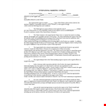 Marketing Contract Template example document template