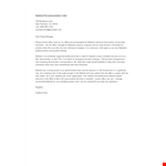 Personal Assistant Letter Of Recommendation example document template