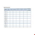 Competitive Analysis example document template 