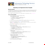 Service Provider Operating Level Agreement - SLA Agreement example document template