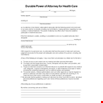 Durable Medical Power of Attorney Form | Appoint a Trusted Advocate example document template