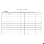 Medication Schedule Template - Easy and Effective Patient Medication Management example document template