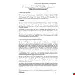 Memorandum of Understanding Template - Sign with Confidence example document template