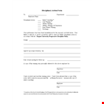 Employee Write Up Form - Disciplinary Action example document template 