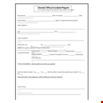 Easy-to-Use Incident Report Template for Office - Capture Injury Details and Signatures example document template