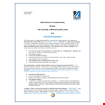 Create Partnerships with Institutions: Academic MOU Template for Students example document template