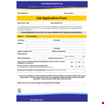 Employment Application Template - Create a Professional Application in Minutes example document template