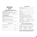 Printable Event Registration Form Template example document template