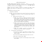 Marketing Service Agreement example document template 