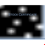 Professional Stock Certificate Template - Easily Write and Share Details example document template