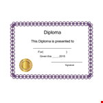 Custom Diploma Template Designs - Get Yours Today! example document template