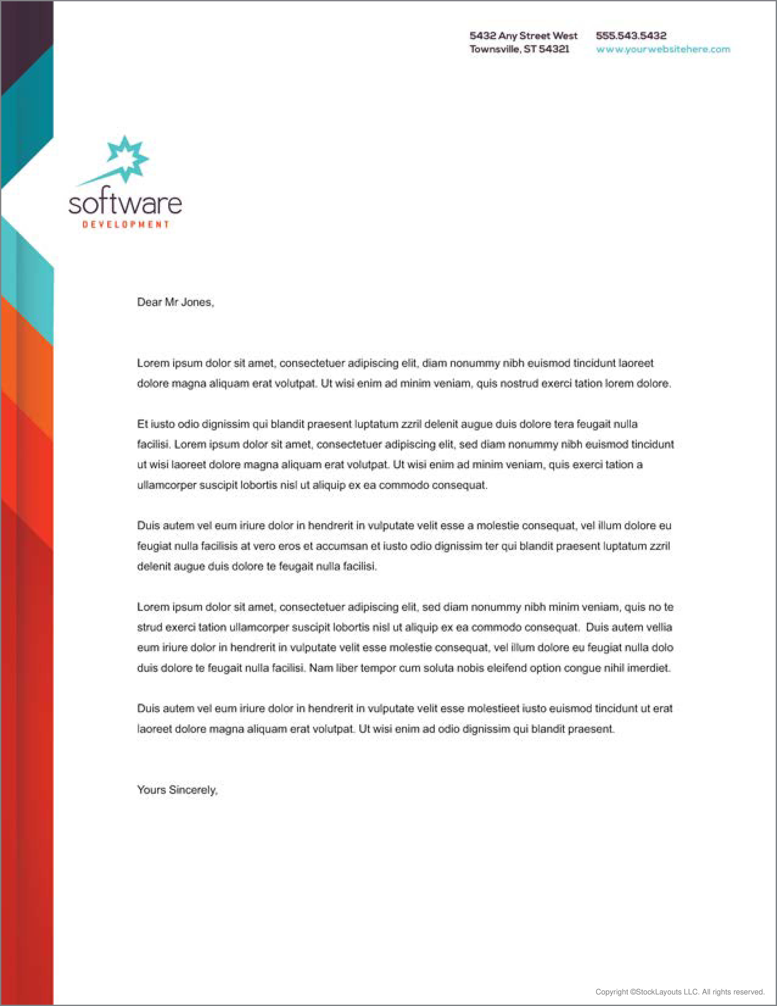 Software Company Letterhead Template Word