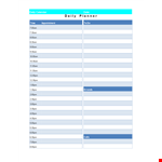 Generic Blank Printable Daily Calendar example document template