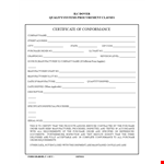 Order Certificate Of Conformance | Download Now example document template