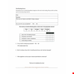 Post Meeting Survey Template - Gather valuable feedback after your meetings example document template