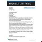 Graduate Nurse Cover Letter example document template 