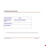 Create the Perfect Creative Brief | Free Template for Clients example document template