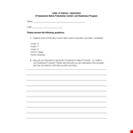 Excellent Letter of Interest Template example document template