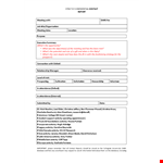 Meeting Contact Report Template example document template