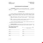 Lease Renewal Form in Word example document template