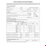 Create an Effective Job Application Form | Download Generic Template example document template