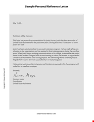 Personal Reference Letter Template