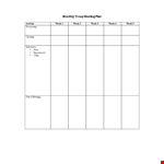 Monthly Meeting Planning example document template