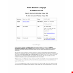 Pur Pr Campaign: Lee Sp. Project, Research, Class, Campaign example document template 